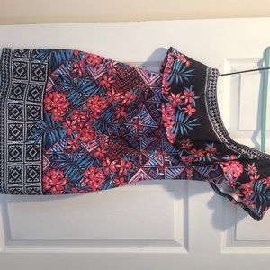 Vici tropical print dress. Never worn! Size large